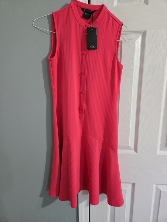 A/X Armani Exchange Dresses & Skirts - NWT A/X Armani Exchange Sleeveless Hot Pink Fit & Flare Dress Size XS 0